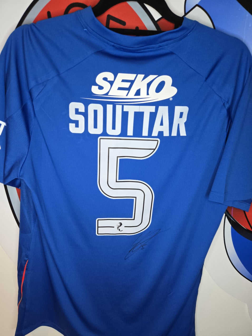 Souter 100% Authentic Signed Rangers Football Club Shirt