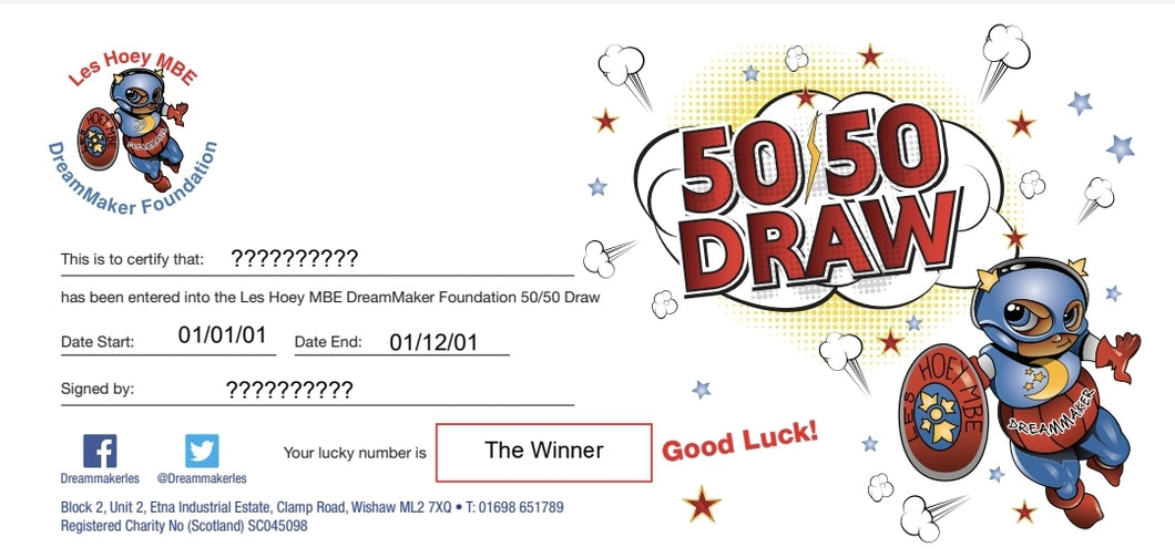 *GIFT VOUCHER * Yearly Membership of DreamMaker 50/50 Draw